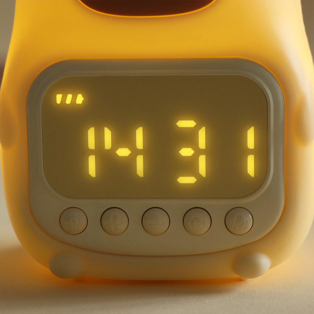 Silicone Capybara Alarm Clock USB Rechargeable Bedside LED Clock Cute Capybara Night Light  Bedroom