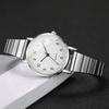 Fashion Arabic Dial Women Quartz Watch Simple Silver Color Band Ladies Wristwatches Reloj Mujer Girls Clock Gift