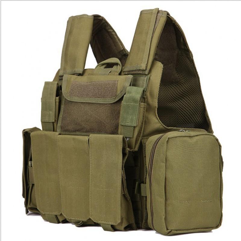 Factory Outdoor Training Camouflage Vest Protective CS Equipment Eight-piece Belly Pocket