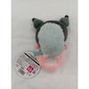 Gray Parker Service Chikawa x Sanrio Characters Momonga Kuromi Hikkake stuffed animal watching from the desktop