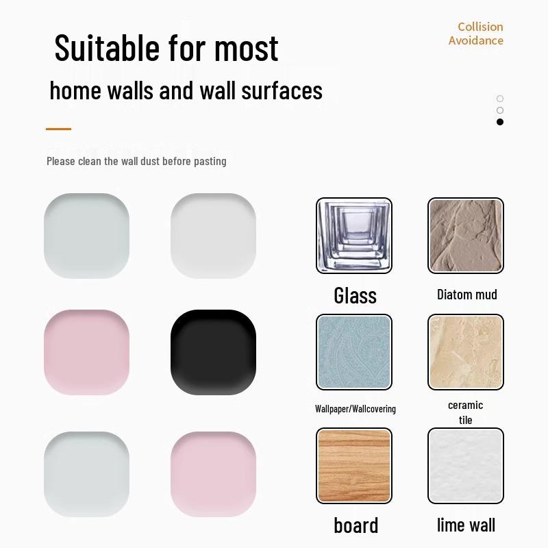 Silikon Türgriff & Kühlschrank Antikollisionspad mit Türstopper und Saugfuß