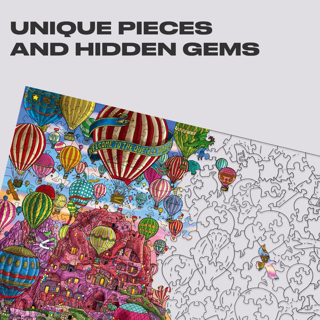 UNIDRAGON Wooden Puzzle QUEZZLE Series Part 1 250 Pieces ~Amazing Cappadocia~