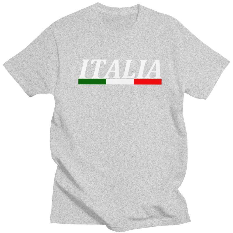 Custom Italy Flag T Shirts for Men Pure Cotton Tees Italian Proud Tshirt Tshirt Clothes