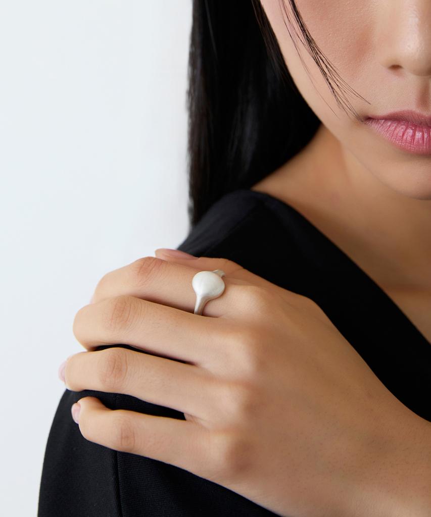 Benoit [Silver 925] Oval Signet Ring Silver