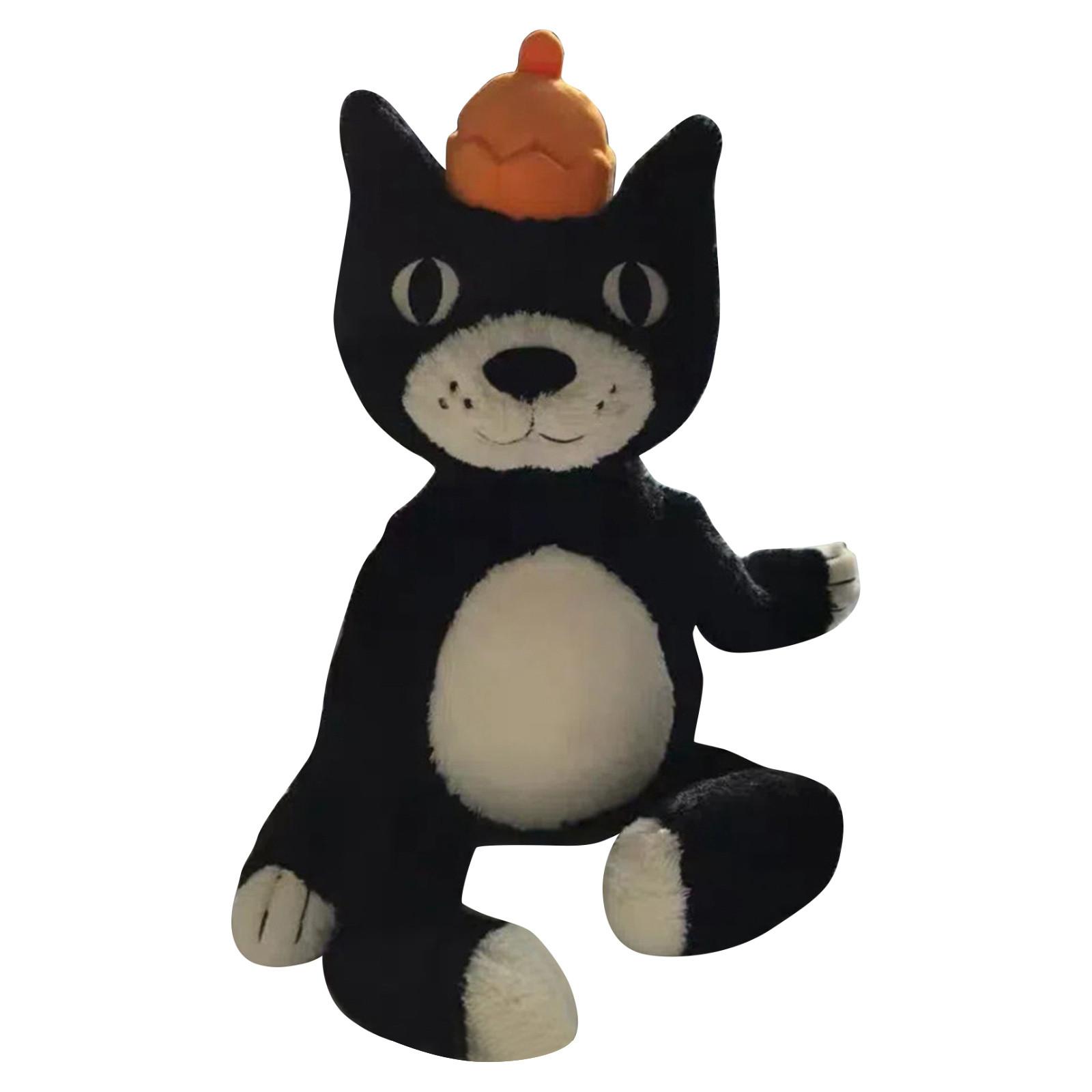 

Плюшевая игрушка Jili Cat, милая черная и кошачья плюшевая мягкая плюшевая игрушка, подходящая для Рождества, Дня святого Валентина, дня рождения, подарка, украшения для спальни, дивана One Size