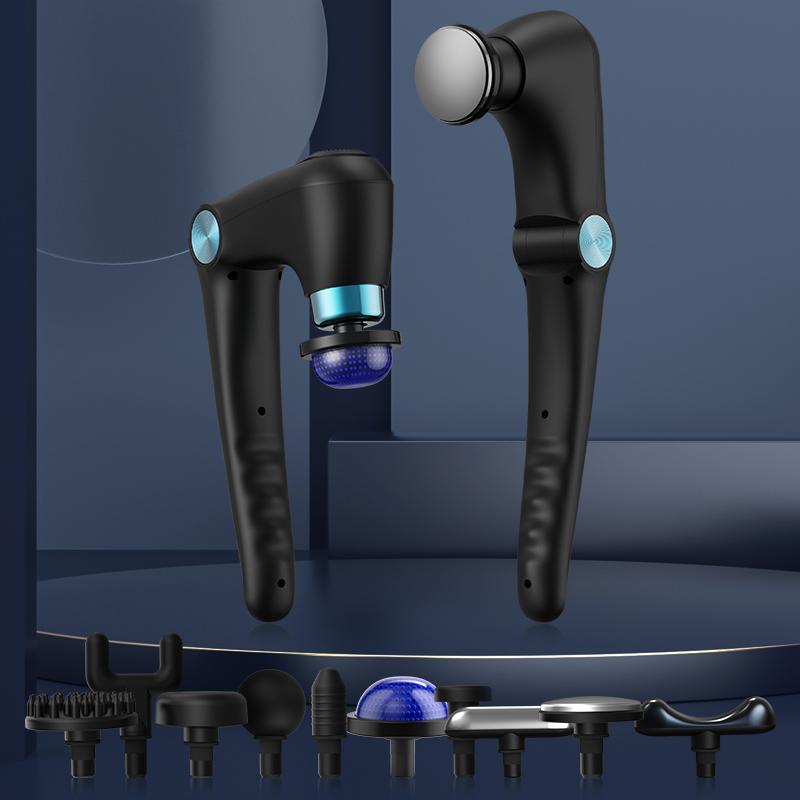 

Портативный Складной Массажный Пистолет Нагрев Холодная Головка Вращающийся Дизайн Профессиональный Ручной Массажер Все Тело Спина Шея Мышцы Type C Charge сапфировый