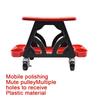 Car Detailing Stool Chair with Storage Holder Auto Workshop Bench Wheels Roller Creeper Seat Roller Mechanics Seat for Equipment