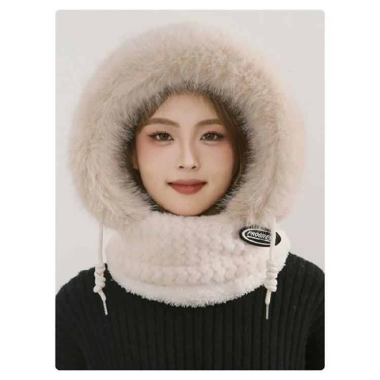 Windproof Fleece Lined Cycling Pullover Hat With Full Face Mask And Ear Protection For Adult Skiing Hiking Camping