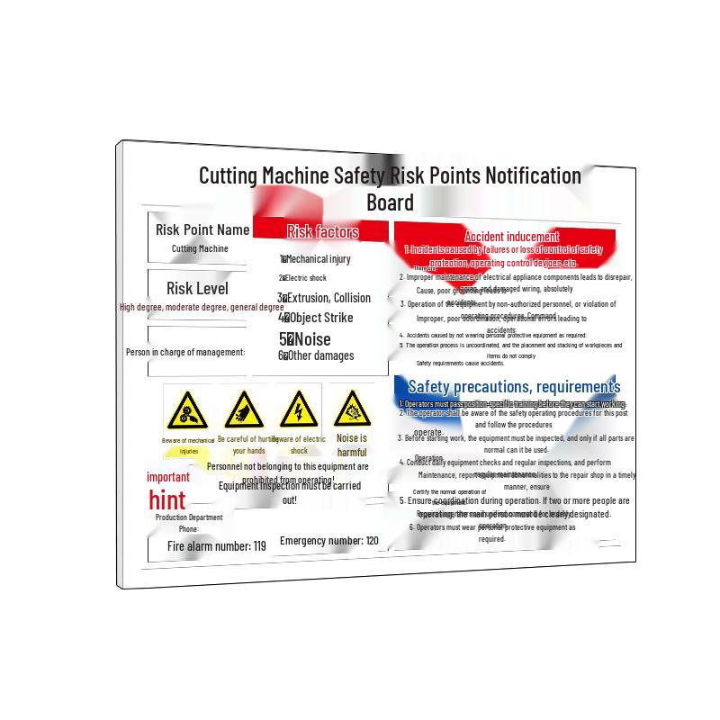 Industrial PVC Safety Warning Sign One Size