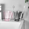Japanese Transparent Toothbrush & Mouthwash Cup - Stylish Student & Couple Design