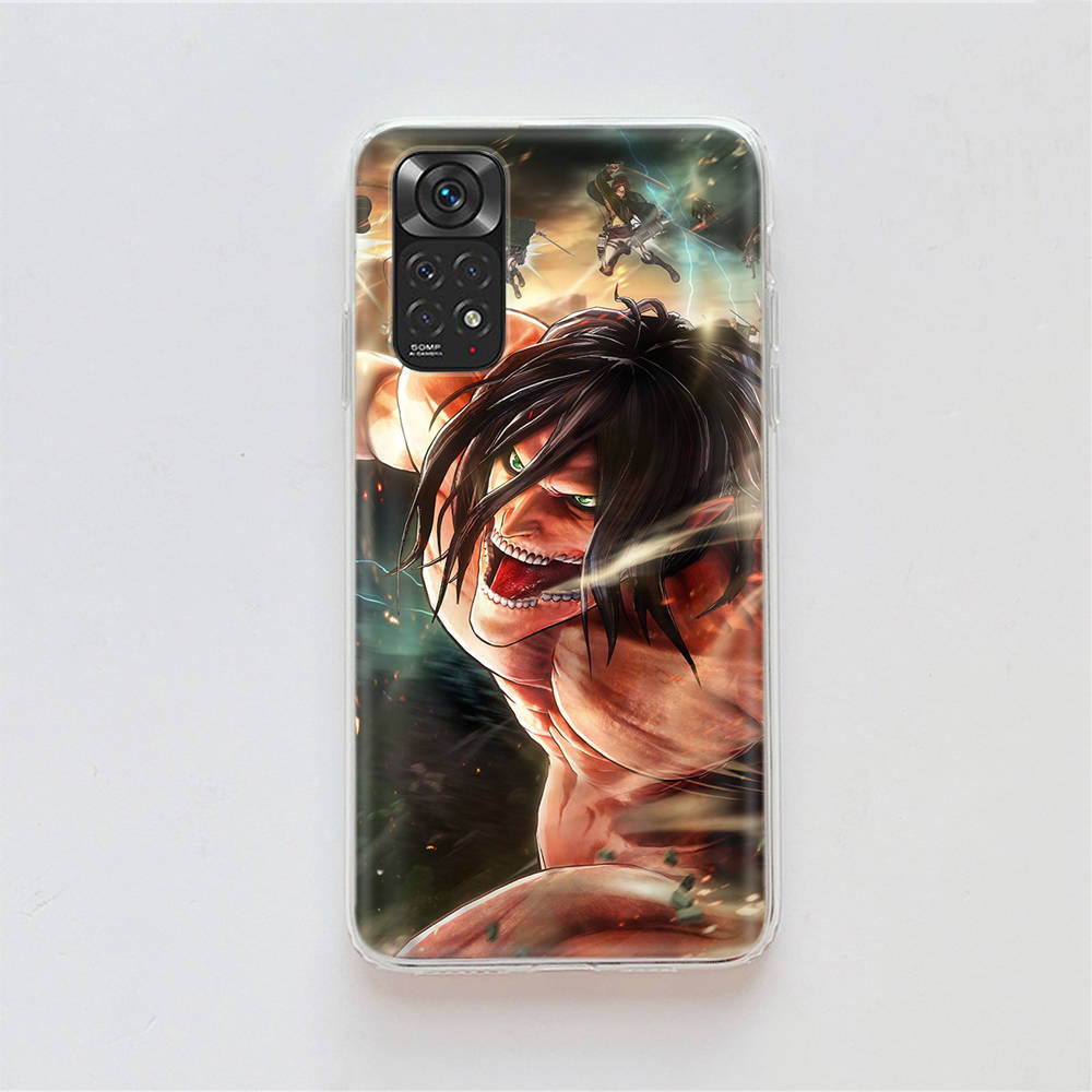 DT52 Anime Attack On Titan Case for Samsung A04 A14 A23 A34 A54 M23 M33 M52 M53 Realme 10 9 C30S C35 C55 VIVO Y02S Y21 Y33S Y51 X80 Pro Clear Cover