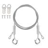 Picture Hanging Rope Set with Adjustable Barrels, 4 Metal Art Display Lines, Wall Mount Plates and Screws for Indoor Gallery Display