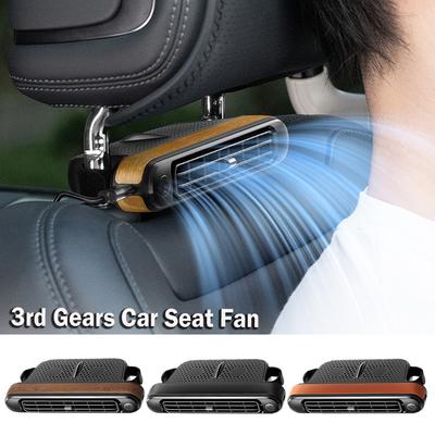 Car Headrest Cooling Air Fan 3 Speeds Adjustable Car Neck Cooler USB Powered Rear Seat Ventilator for Front Rear Seat Passenger