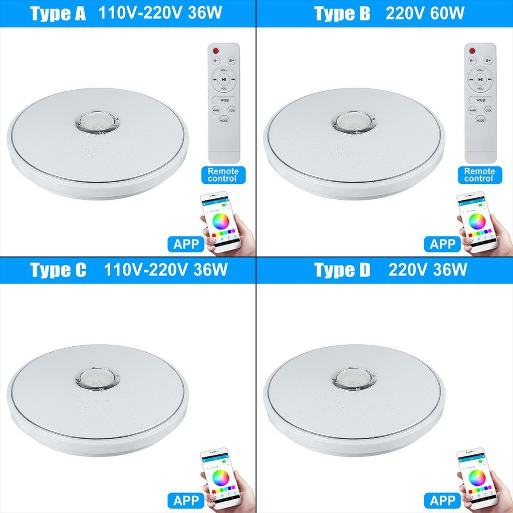 36W/60W RGB Flush Mount Round Starlight APP bluetooth Music Lamp Dimmable Light with Remote Control Music Led Ceiling Light Lamp