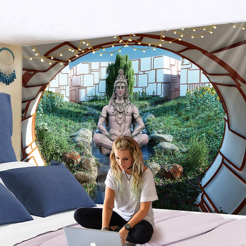

Мост Индийский Будда Гобелен Настенный Гобелен Богемная Мандала Психоделический Дом Гостиная Фон Настенный Декор 95x70CM