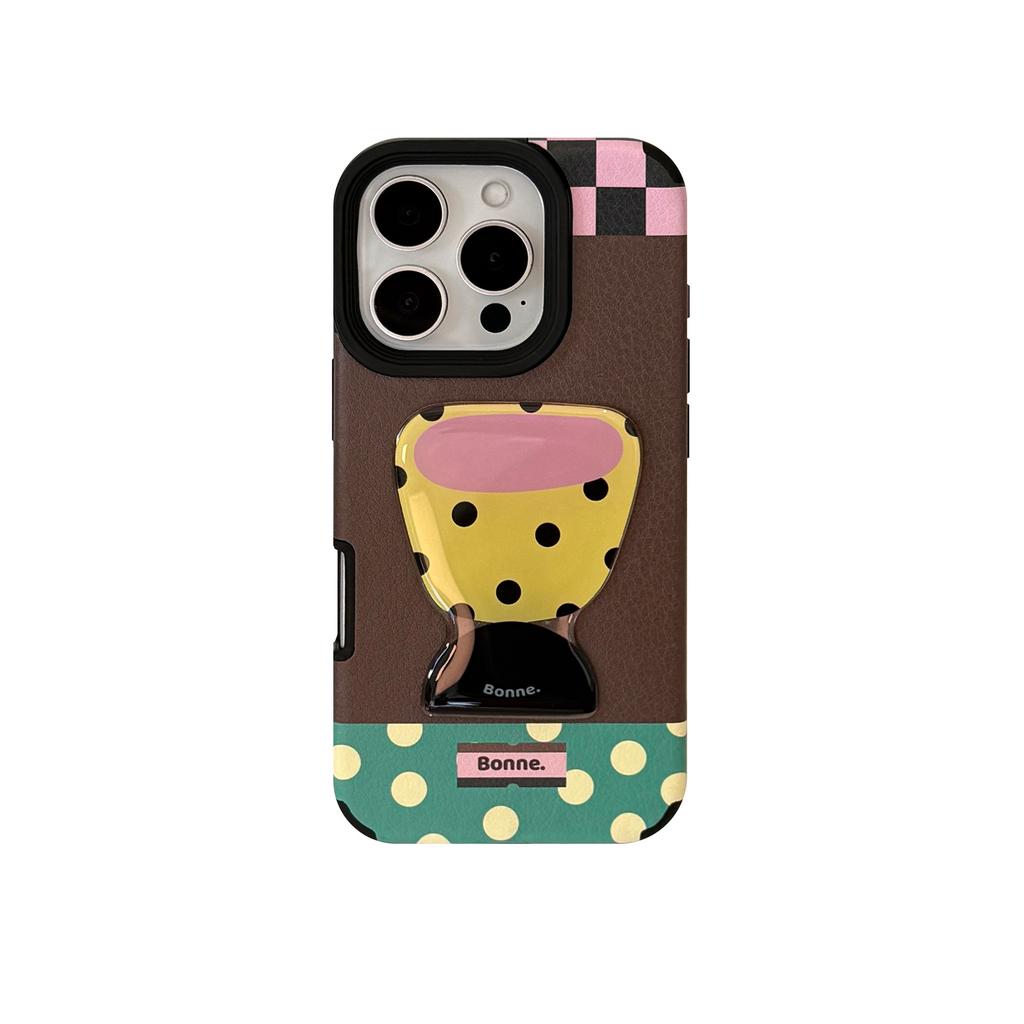 Leather Texture 3D for IPhone 16 Phone Case for Apple 17promax Tea Cup Table Lamp 14 High-end Feeling 13 Anti Drop