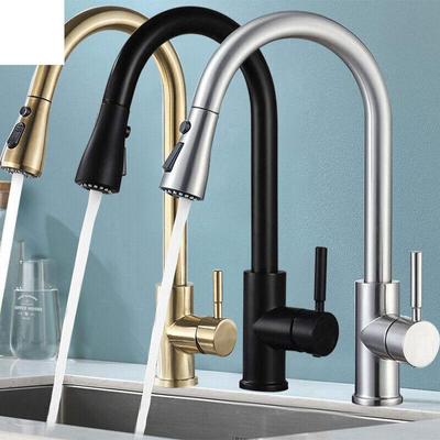 Kuchyňská baterie 360° Koupelna Výsuvná sprcha Nerezová ruční baterie