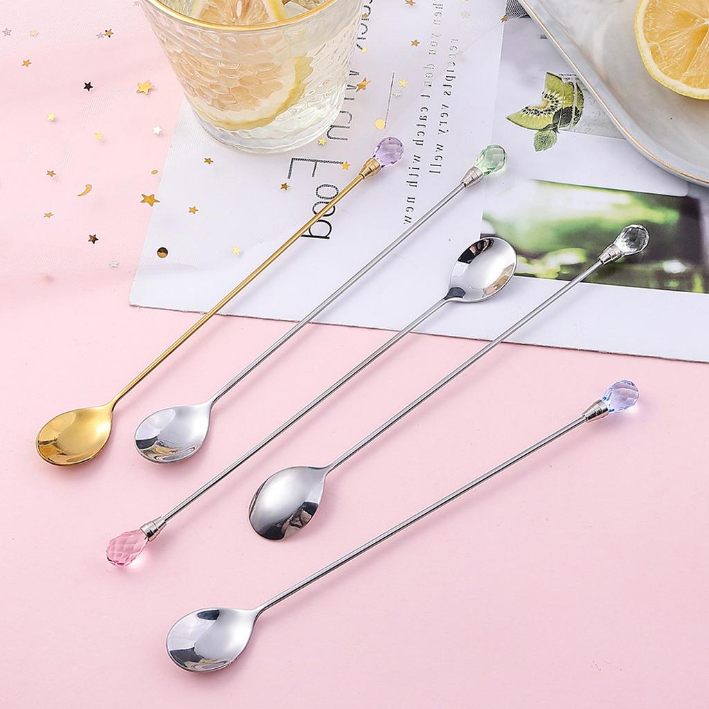 430Stainless Steel Spoon Set Elegant Cutlery Unique Tableware Delicate Stirring Spoon for Dessert and Coffee
