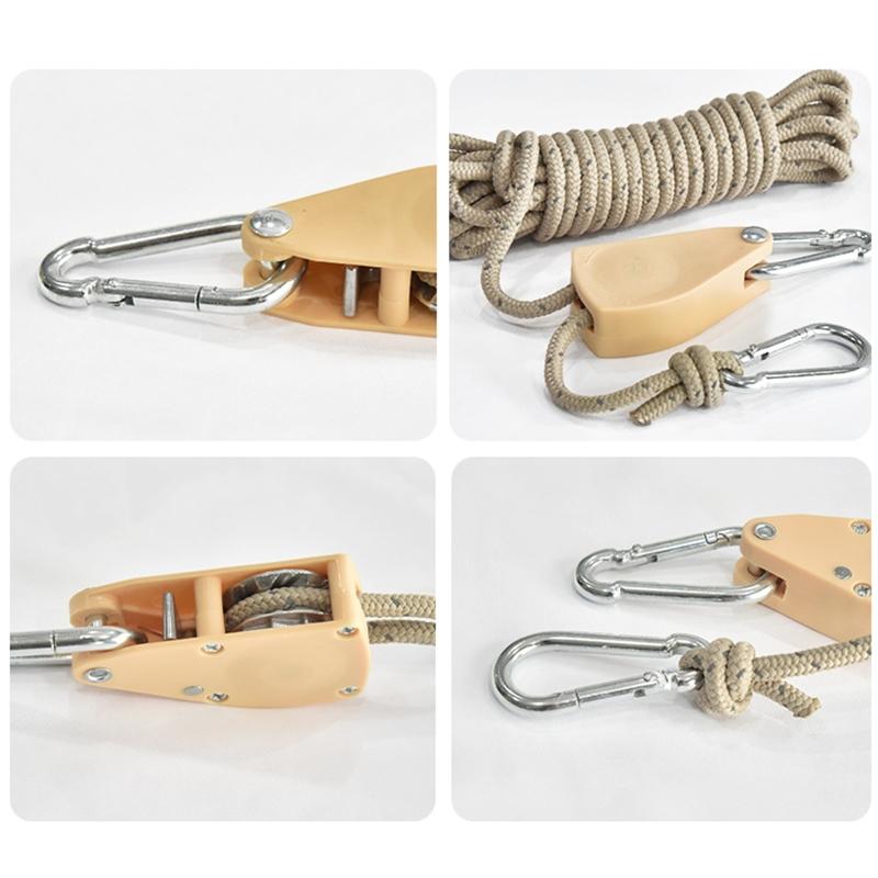 Ratchet Hanger Light Hanger Adjustable Rope Clip Hanger Grow Light Rope Hanger