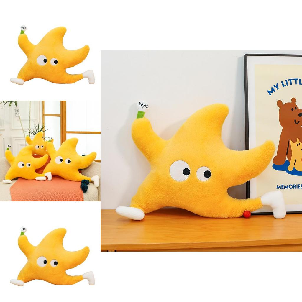 Star Plush Pillow With Running Posture Design For Kids Bed Headboard Decor
