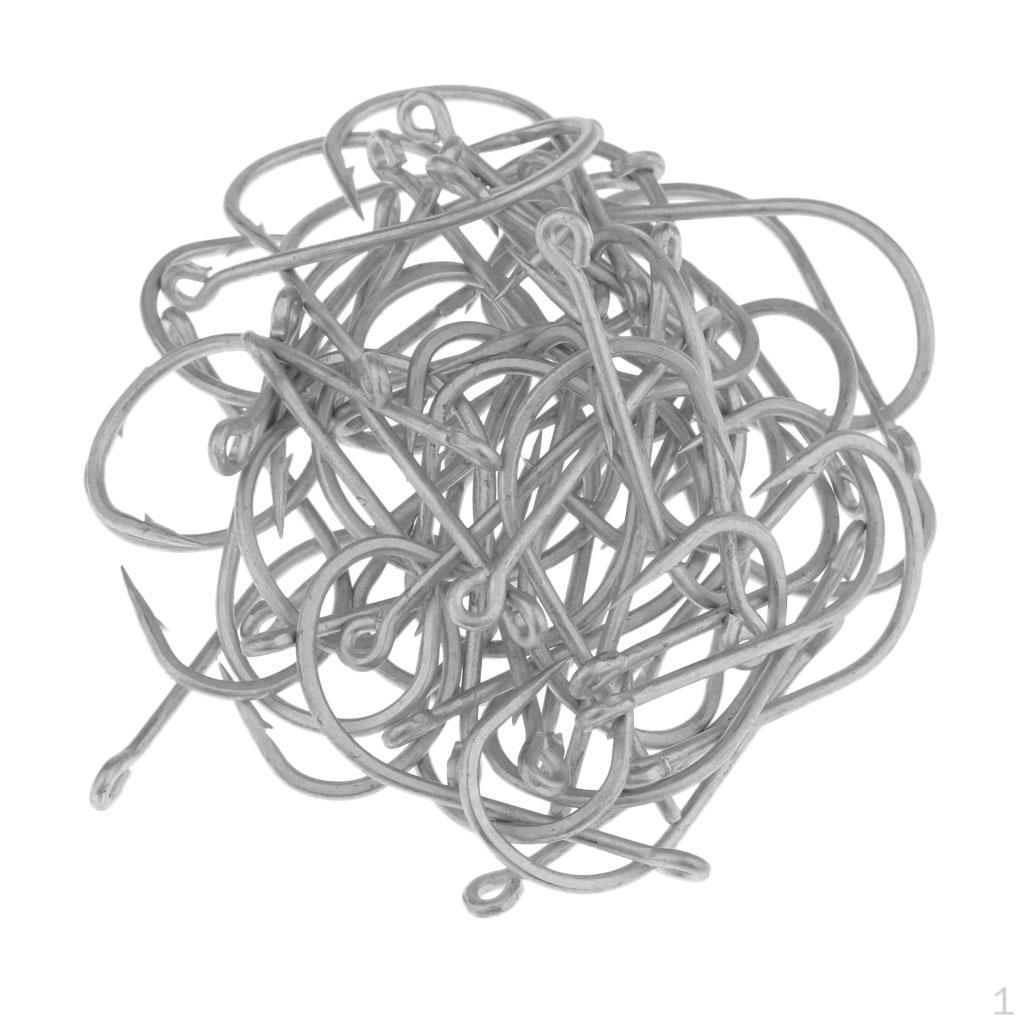 

30 Pieces High Carbon Steel 12 Deferent Size Fish Hooks Crab Saltwater 2-0