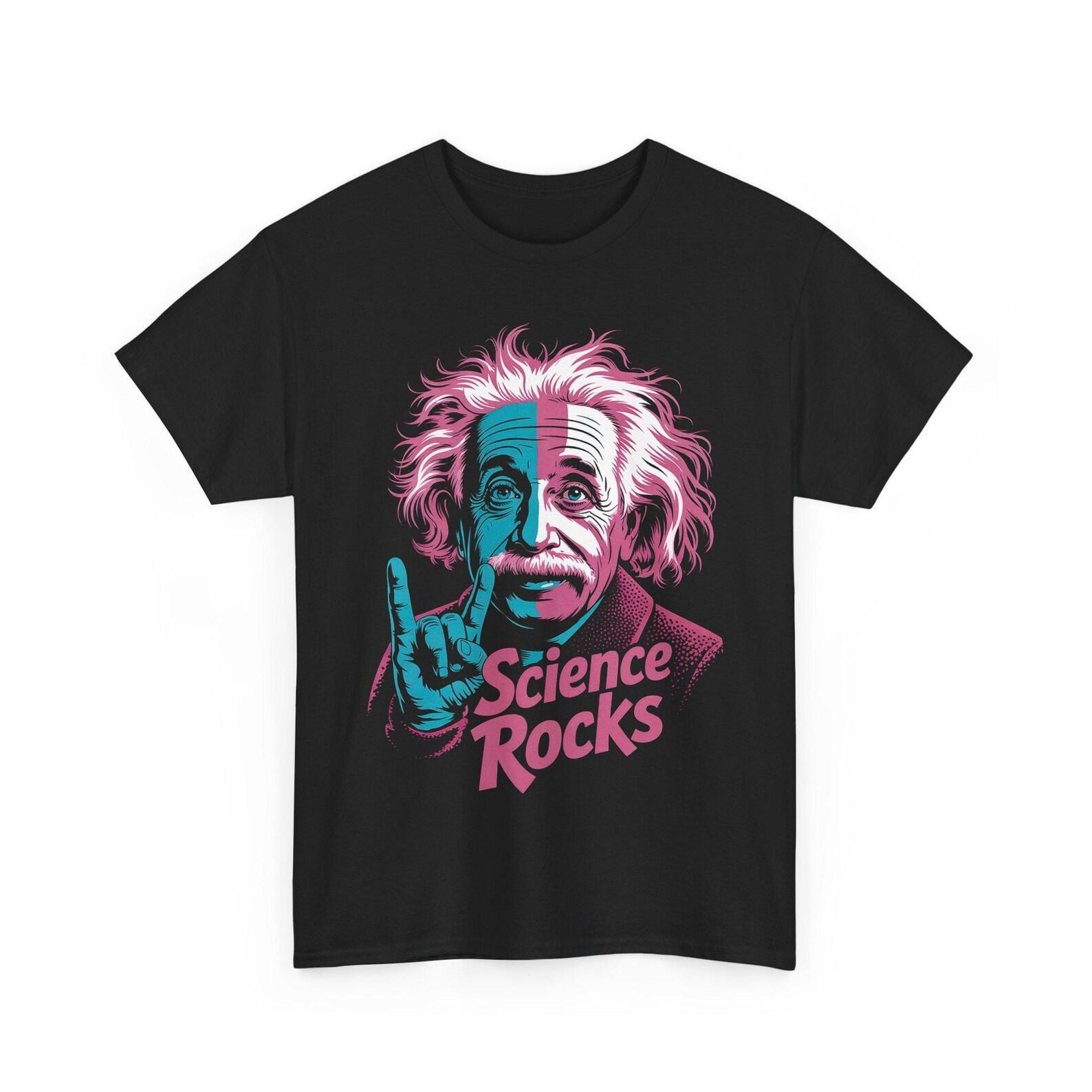 Science Rocks Albert Einstein Gildan Unisex Heavy Cotton Tee 110