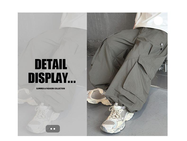 Trendy Boys' Summer Cargo Pants: Korean Style Wide-Leg, Loose Fit, Mosquito-Repellent