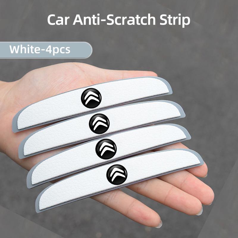 4Pcs Car Styling Door Side Edge Anti-collision Bumper Strip Sticker Rearview Mirror Anti-scratch Glue Sticker For Citroen C4 C3