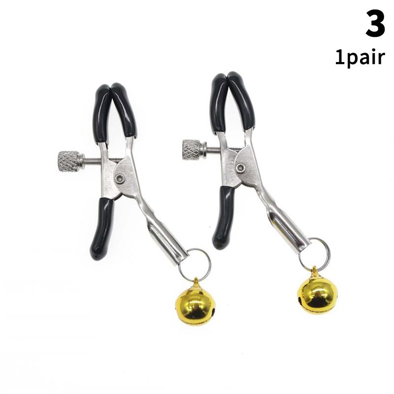 1 Pair Adult Nipple Clamps Metal Milk Clip Breast Clitoris Massage Sex Toy for Couples Novelty Lover Game Female Sex Toys