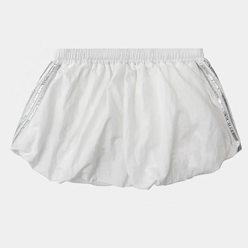 Bad Blood BCAC Series: American Spicy Girl Niche White A-Line Midi Skirt - Feminine & Trendy Casual Skirt