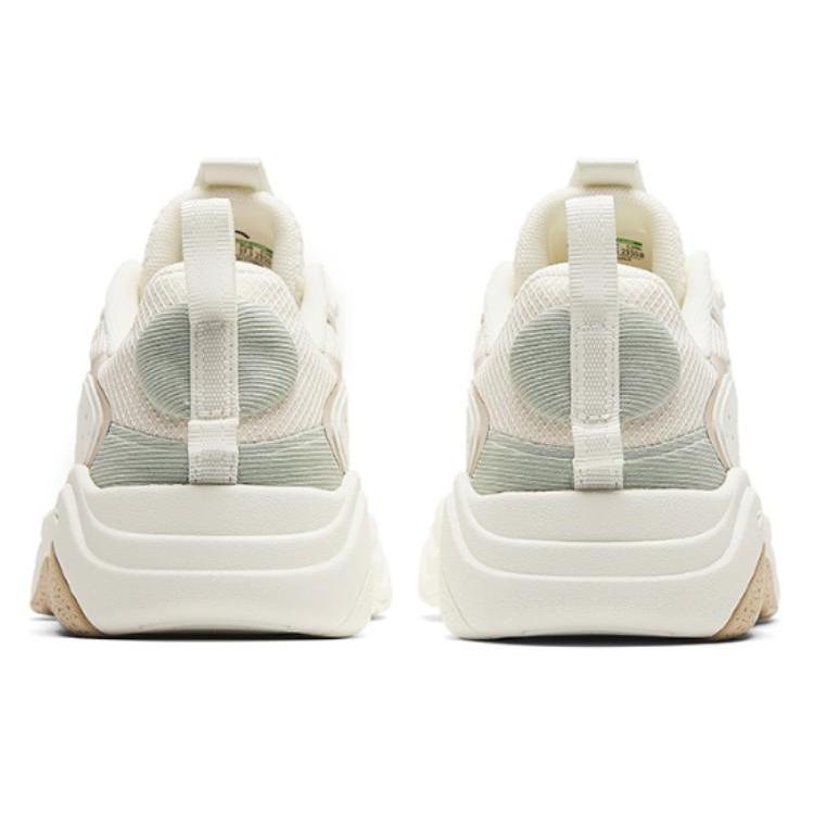 Anta Life Collection Back Rise Abrasion Resistant Slip Resistant Low Top Casual Shoes Women's White Green 122428854-3