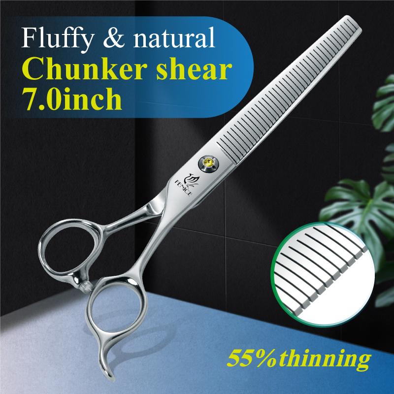 Fenice Master Series Pet Grooming Scissors Straight Thinner Chunker Fluffy Curved Bearing Screws Dog Grooming for Pet Beautician