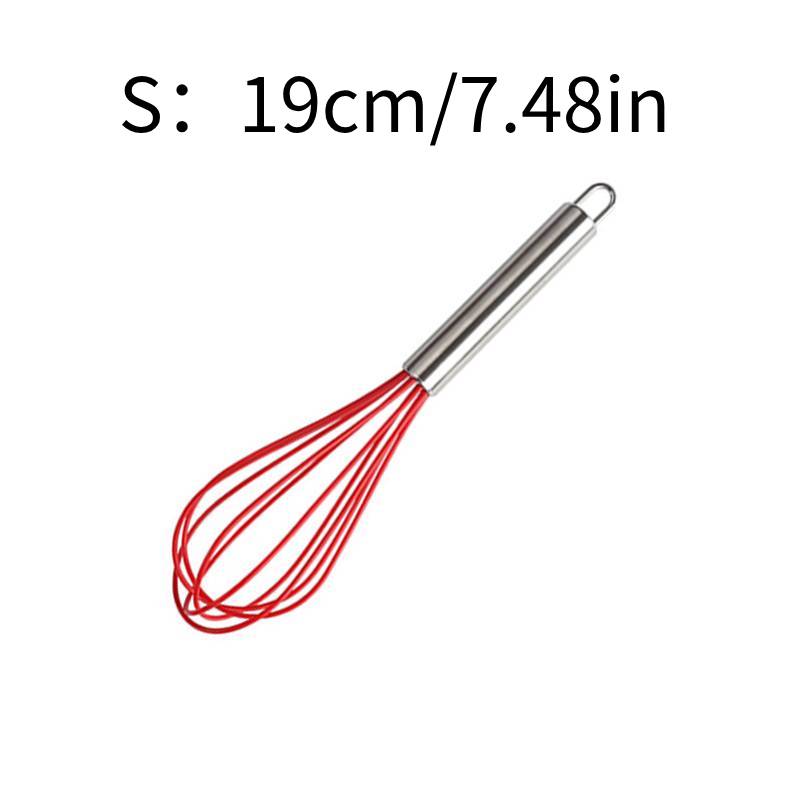 

Венчик для яиц из нержавеющей стали ручной миксер для крема муки кухонный инструмент аксессуар S красный