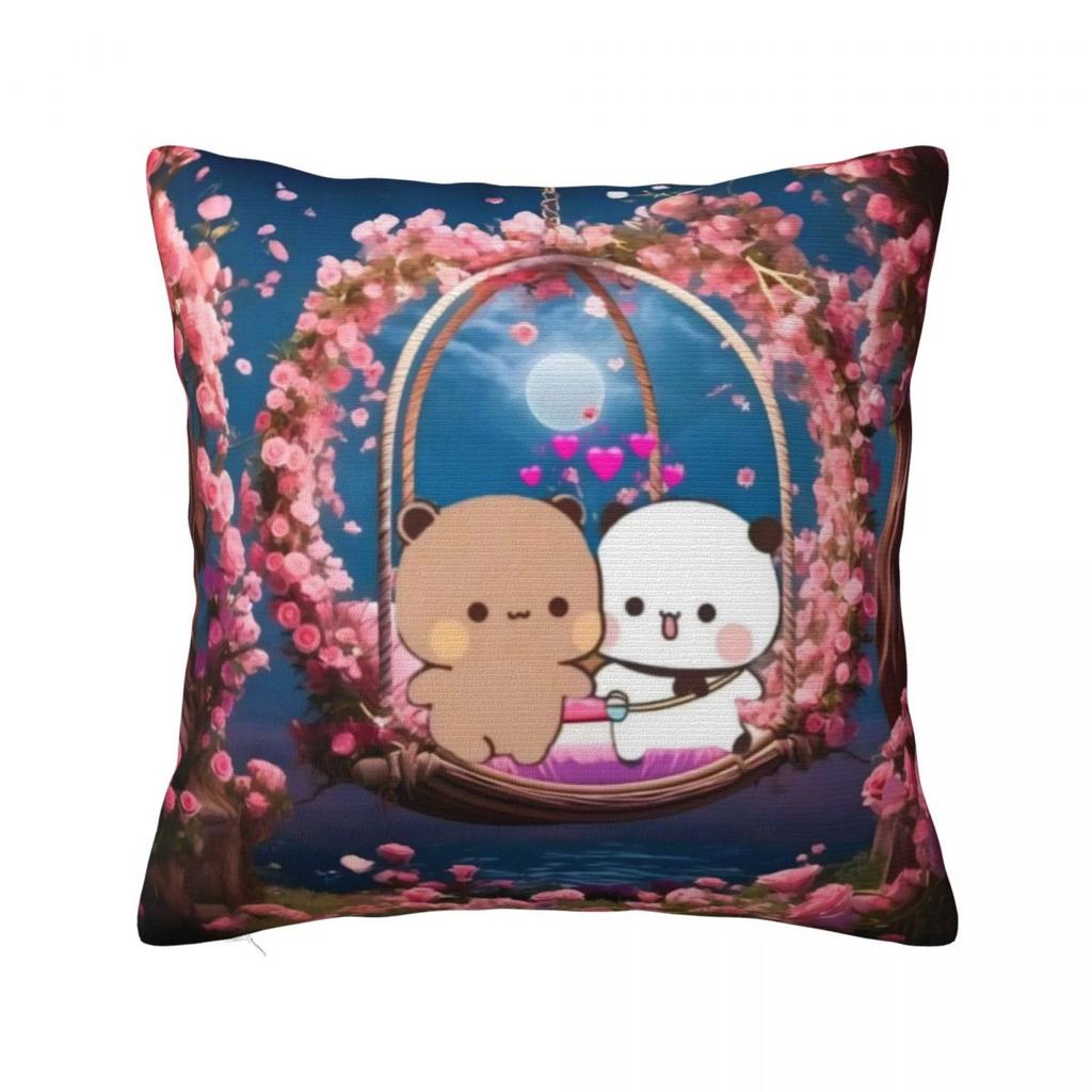 Bubu & Dudu Heart Love Pillow Cover Cute Funny Pillow Case For Sofa Bedroom Home Decor Cushion Cover Soft Graphic Pillowcases