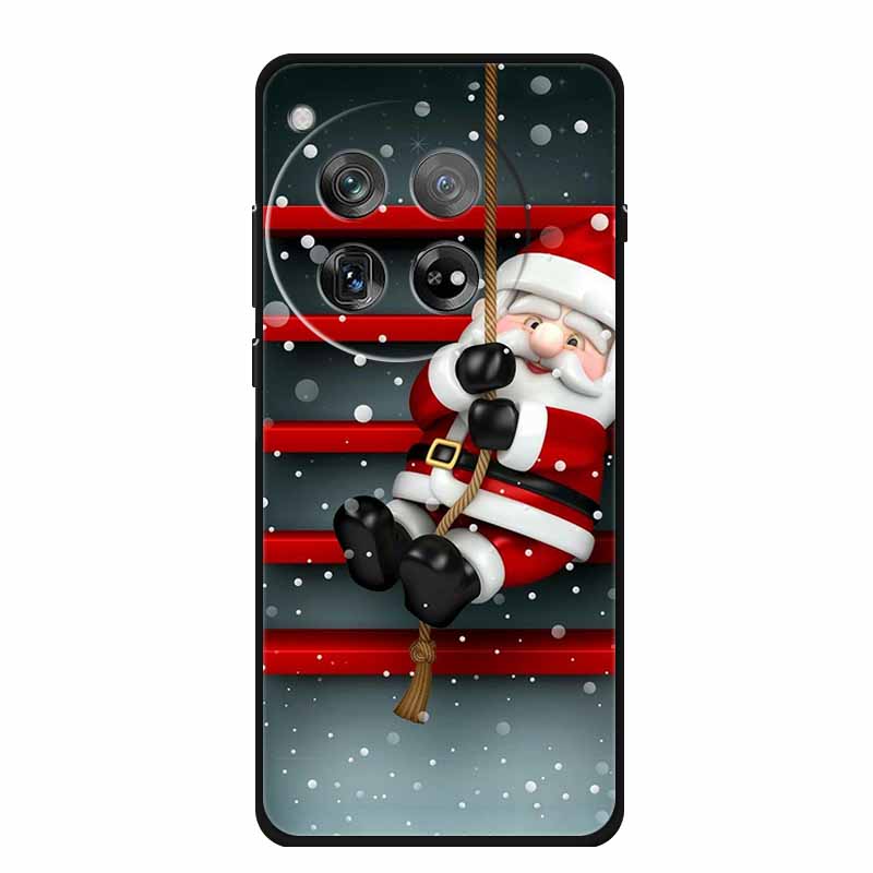Christmas Phone Cases For Oneplus 12 12R 13 Case Black TPU Silicone For OnePlus 13 5G TPU Protective Soft Cover 1+12 1+12R 1+13