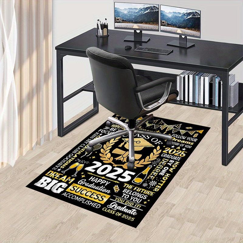 

Office Carpet - 2025 Graduation Decoration, Happy Graduation, Gift for Men and Women, Champagne Toast Congratulations Sign, Gold and Black C 60cm by 90cm