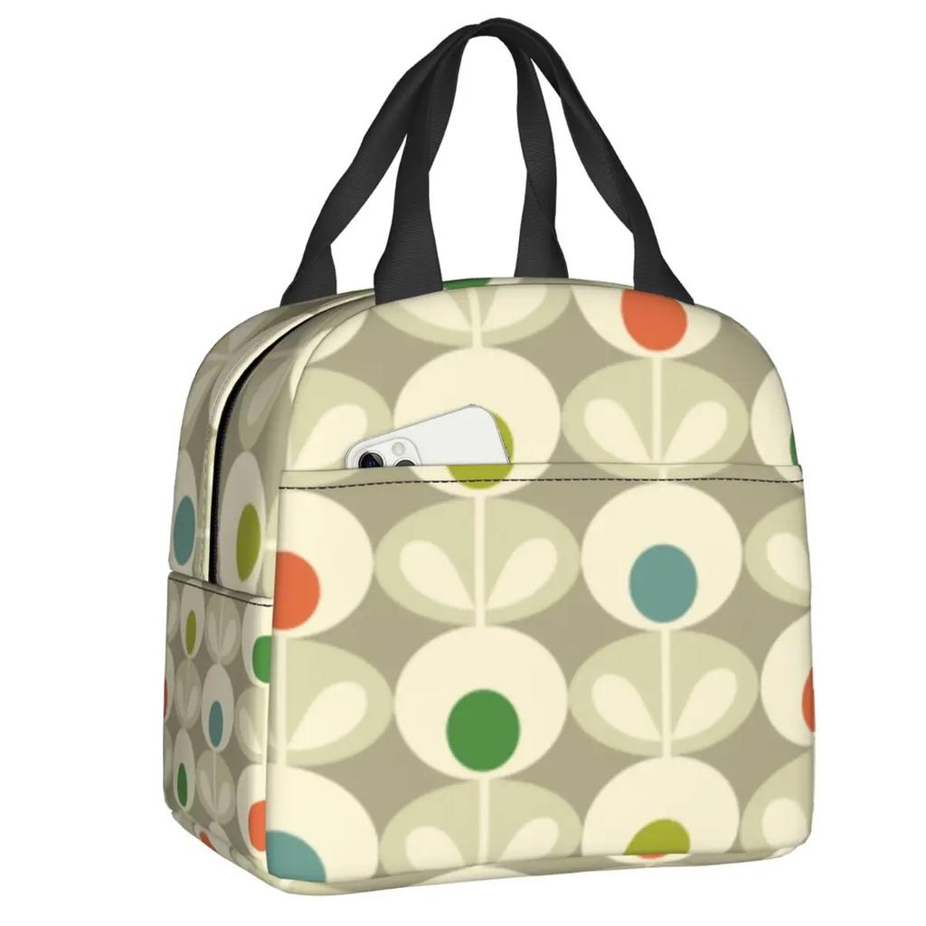 Orla Kiely Skandynawski Kwiatowy Przenośny Lunch Box dla Kobiet Wodoodporny Termiczny Chłodziarka Żywności Izolowana Torba Lunchowa Dla Dzieci Student