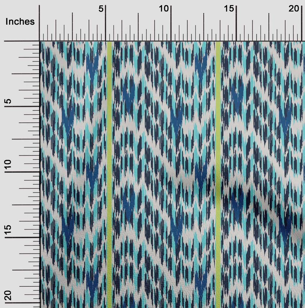 oneOone Cotton Flex Fabric Stripe & Chevron Ikat Fabric Prints By Yard 40 Inch