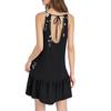 Women's Casual Round Neck Adjustable Straps Beach Backless Dresses