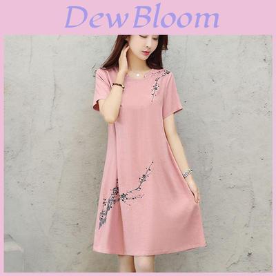 Fashion Summer Womens Casual Elegant Short Sleeve Shift Dress Bright Red And Comfortable Fit