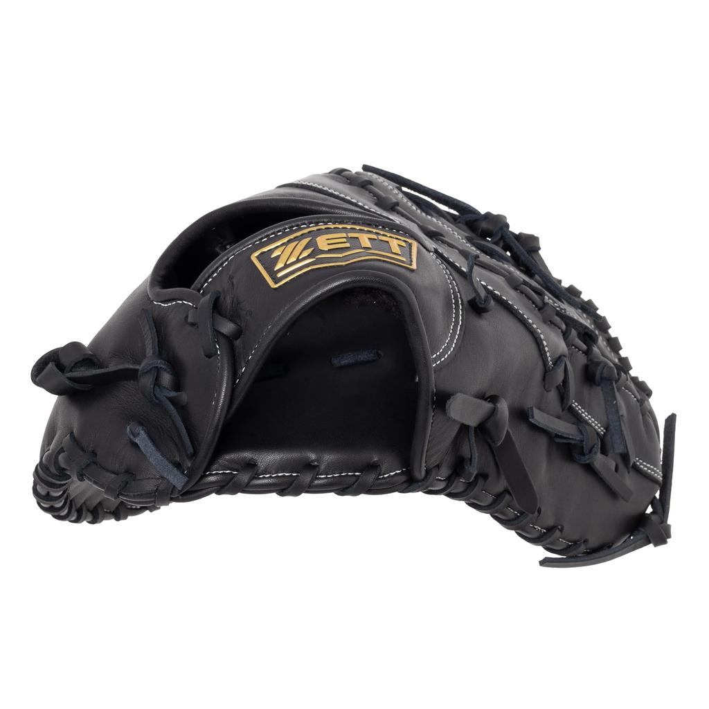 ZETT Soft Steer First BRF352613 Baseman's Mitt, Right-Handed Throw, Black,