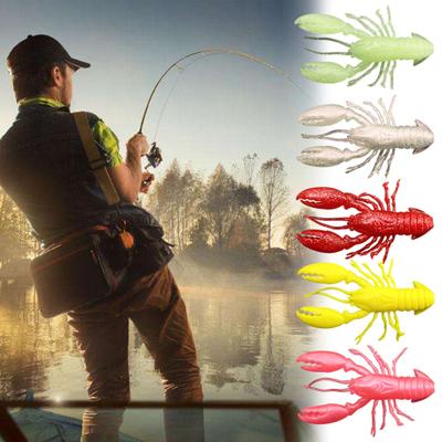 8Pcs Soft Baits Fishing Lures Realistic Looking Vivid Color Mini Size Portable Shrimp