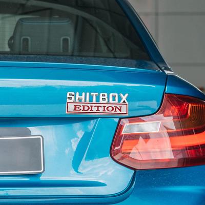 3D Big Size SHITBOX Edition Emblem ABS Car Badge Car Tail Trunk Side Body Stickers Vehicle Sticker Decal For Cars Trucks S