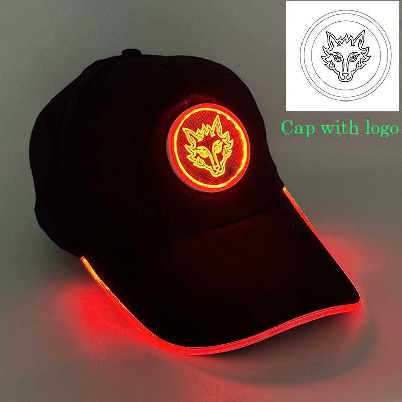 Wholesale Baseball Caps Night Glow Light Cap Boys Girls Fashion Headwear Costumes Accessory Caps Hats