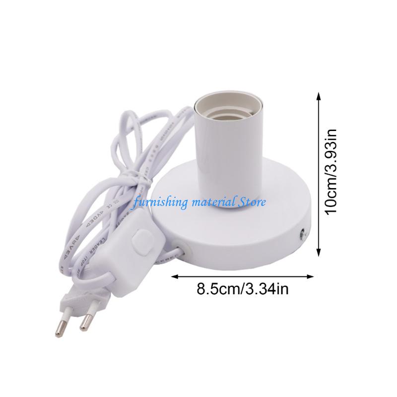 Y5GD E27 Lamp Holder Light Socket Replacement Metal Desktop Lamp Base Holder