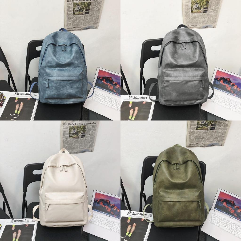 Casual Pu Leather Backpack For Students With Design For School And Travel