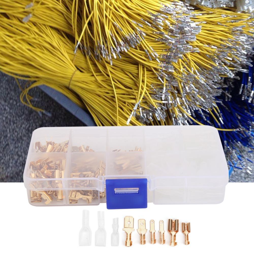 180Pcs with Insulation Cover Terminal Connector Spring Spade Terminals  Electrical Applications