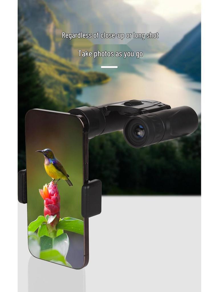 HD Foldable Binoculars: High Magnification, Professional Day/Night Use, Portable, Compatible with Mobile Phone Shooting
