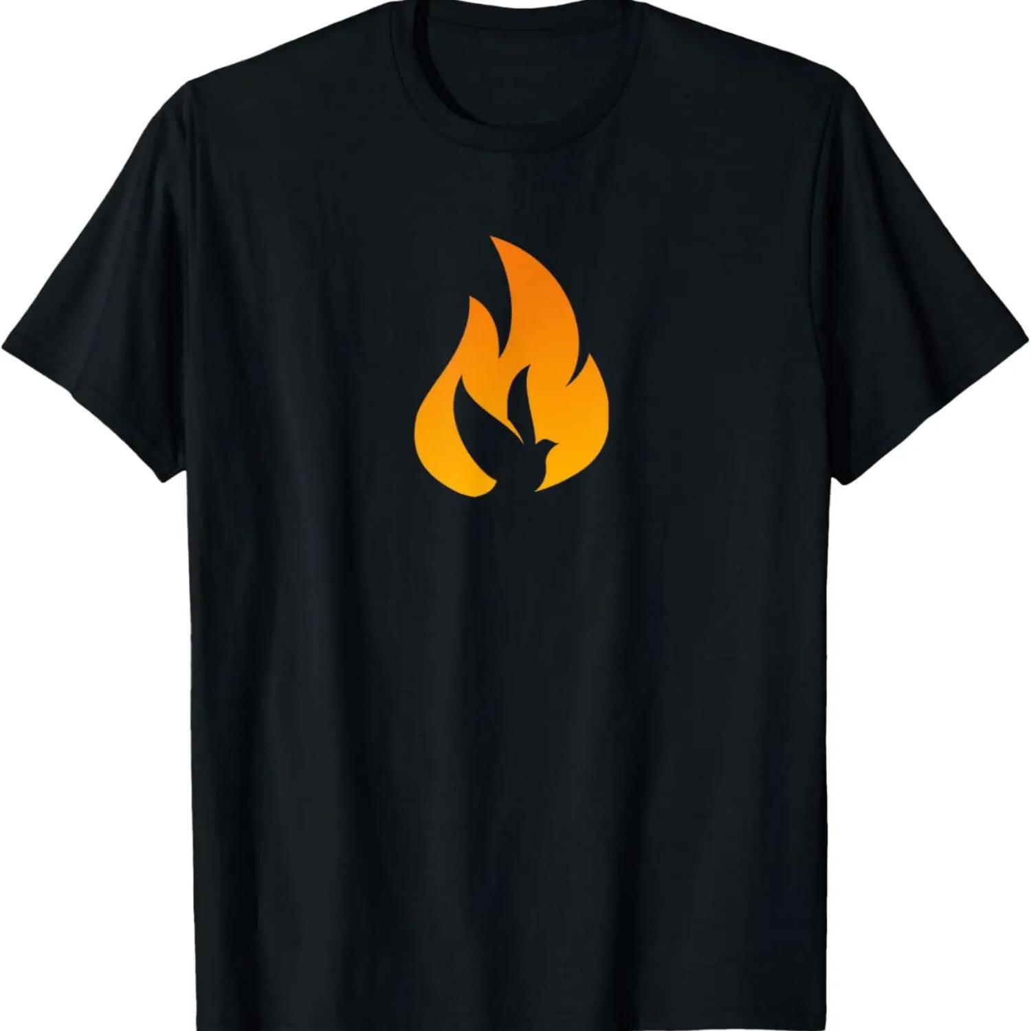

Silhouette Dove Flame Fire Pentecost T-Shirt S чёрный