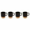 Set of 4 120 Bamboo Mugs BLACK